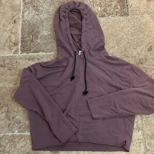 PINK lavender sweatshirt cropped medium open back